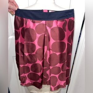 Juicy Couture Silk Polka Dot Skirt Pink SZ 0 NWOT